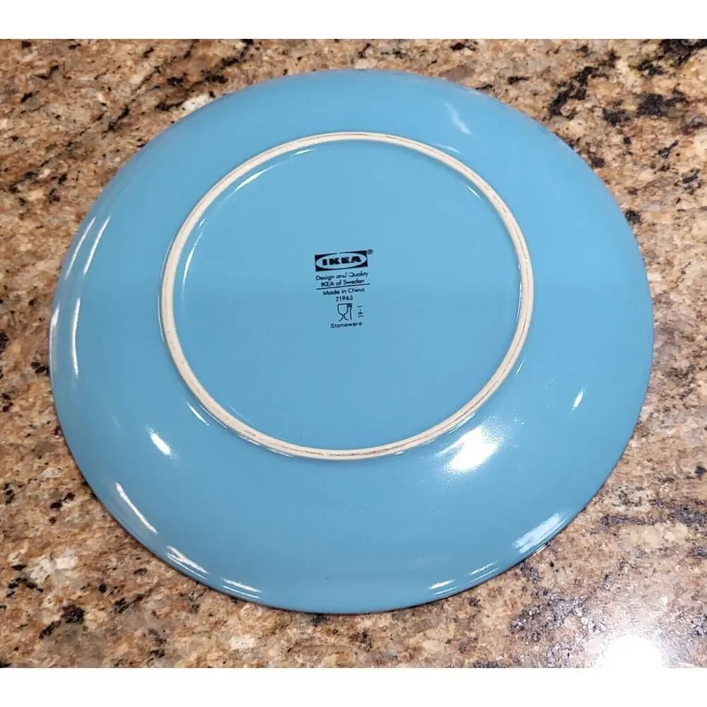 (Qty 1) Ikea Fargrik Turquoise Blue Salad Plate IKEA Of Sweden 21963